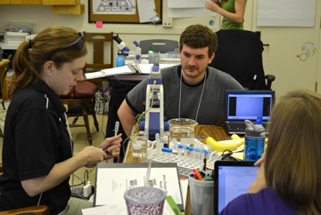 Group works on project during a Project NEURON session.